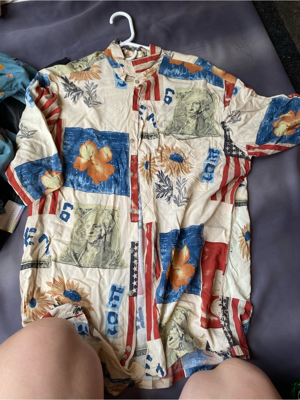 Escada Multicolor Graphic & Stripe Cotton Shirt